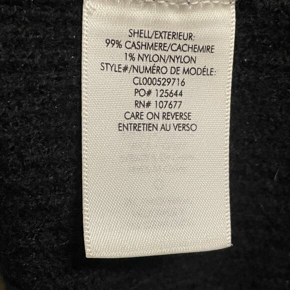 Alice + Olivia Jacob Diagonal Color Blocked Cashmere Sweater Black White Small - Picture 9 of 9